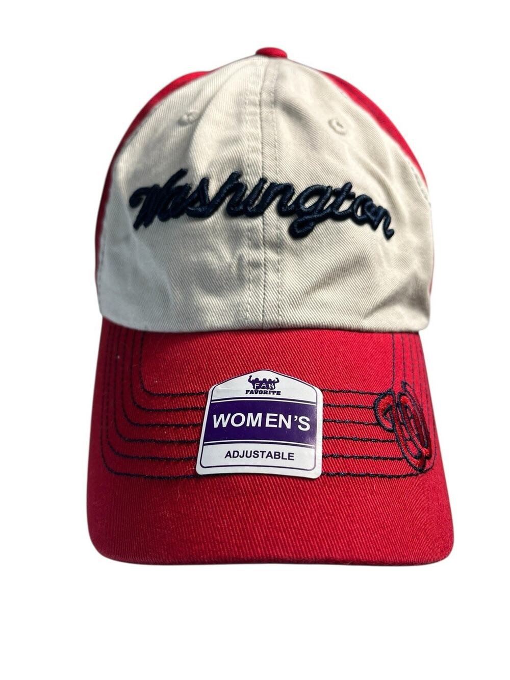 WASHINGTON Womens Cap Hat Fan Favorite Licensed Baseball Adjust NEW NWT